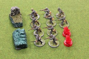 Bolt Action World War 2 Tabletop Game From Warlord Games - Two Pin Markers For The German Infantry Unit