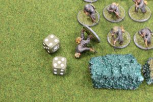 Bolt Action World War 2 Tabletop Game From Warlord Games - The German Infantry Suffer A Casualty